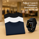 Pague 1 Camisa Leve 3 + Smartwatch para os 10 primeiros clientes